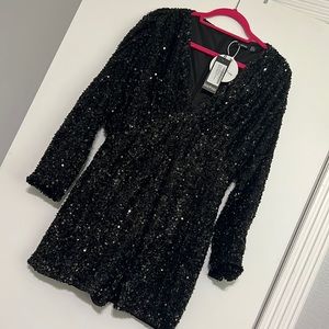 BooHoo Sequin romper